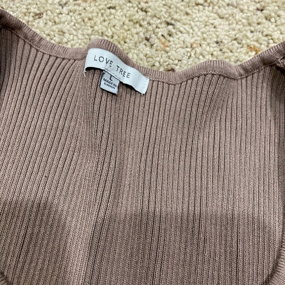 Love Tree Ribbed Bodysuit set- Green and brown- size L - Picture 2 of 4